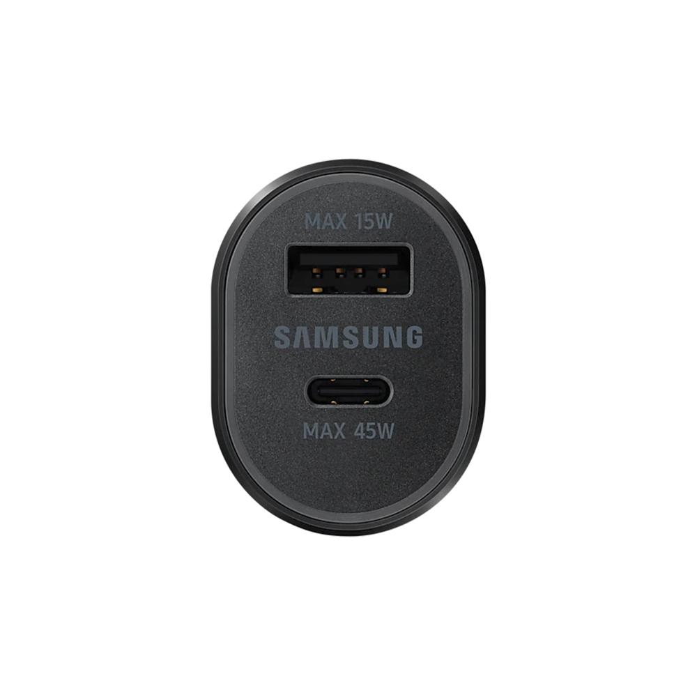 SAMSUNG Cargador De Coche Dual Super Rápido Usb (45W+15W) Dos Puertos  EP-L5300 Negro